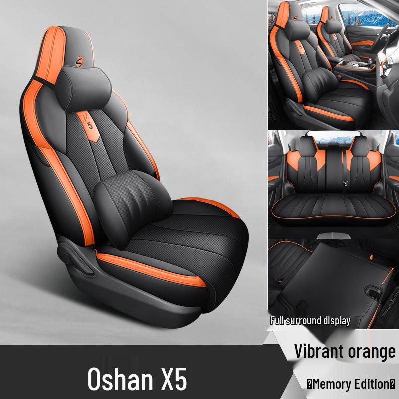 New Oshan X5 Leather Car Seat Cushion - Universal Fit, All-Season Comfort for 5-Seat Models