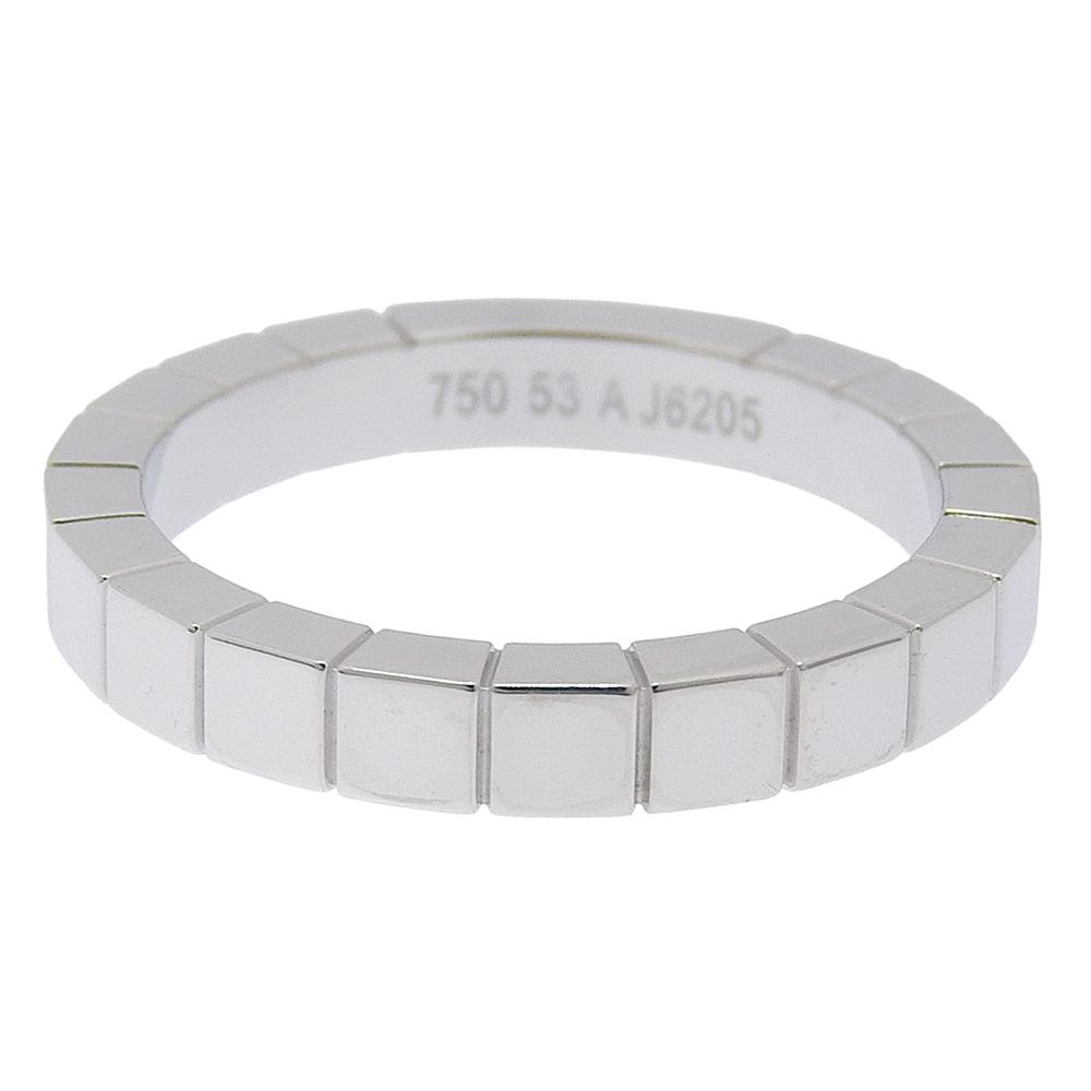 CARTIER Lanieres Ring K18 white gold #6.6(US Size) 6.5g Women Used