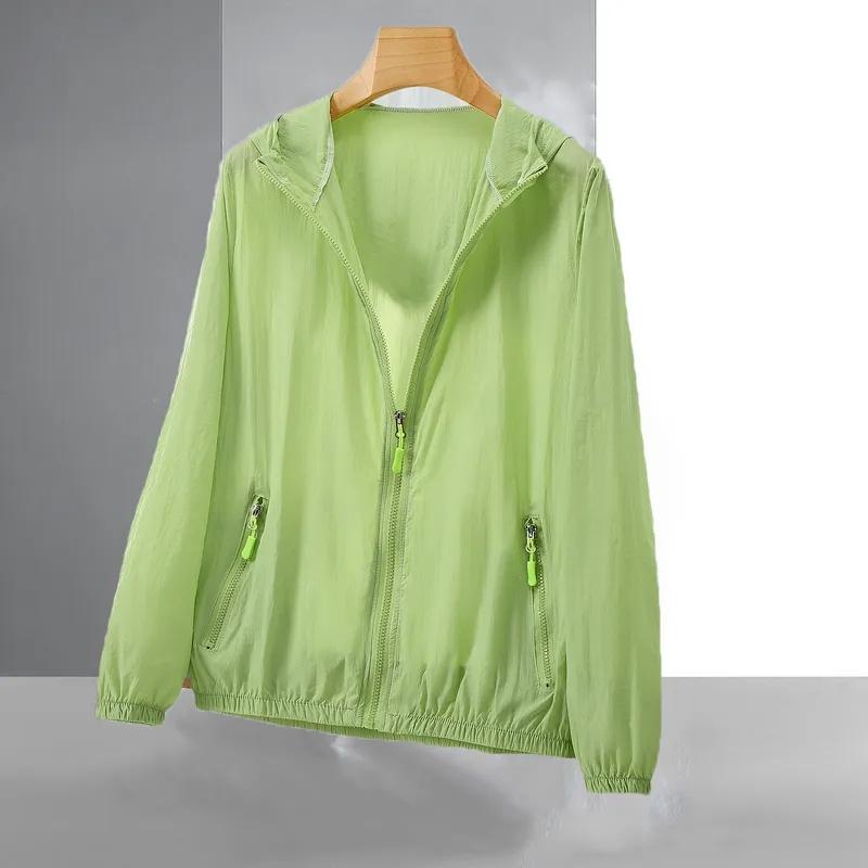 Modische Kapuzen-Windbreaker-Jacke Damen Sonnenschutzjacke Reißverschluss Bomberjacke Herbst Lässiger Dünner Mantel Oberbekleidung
