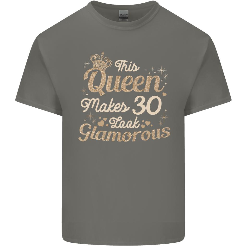 30th Birthday Queen Thirty Years Old 30 Unisexs Light Cotton TShirt