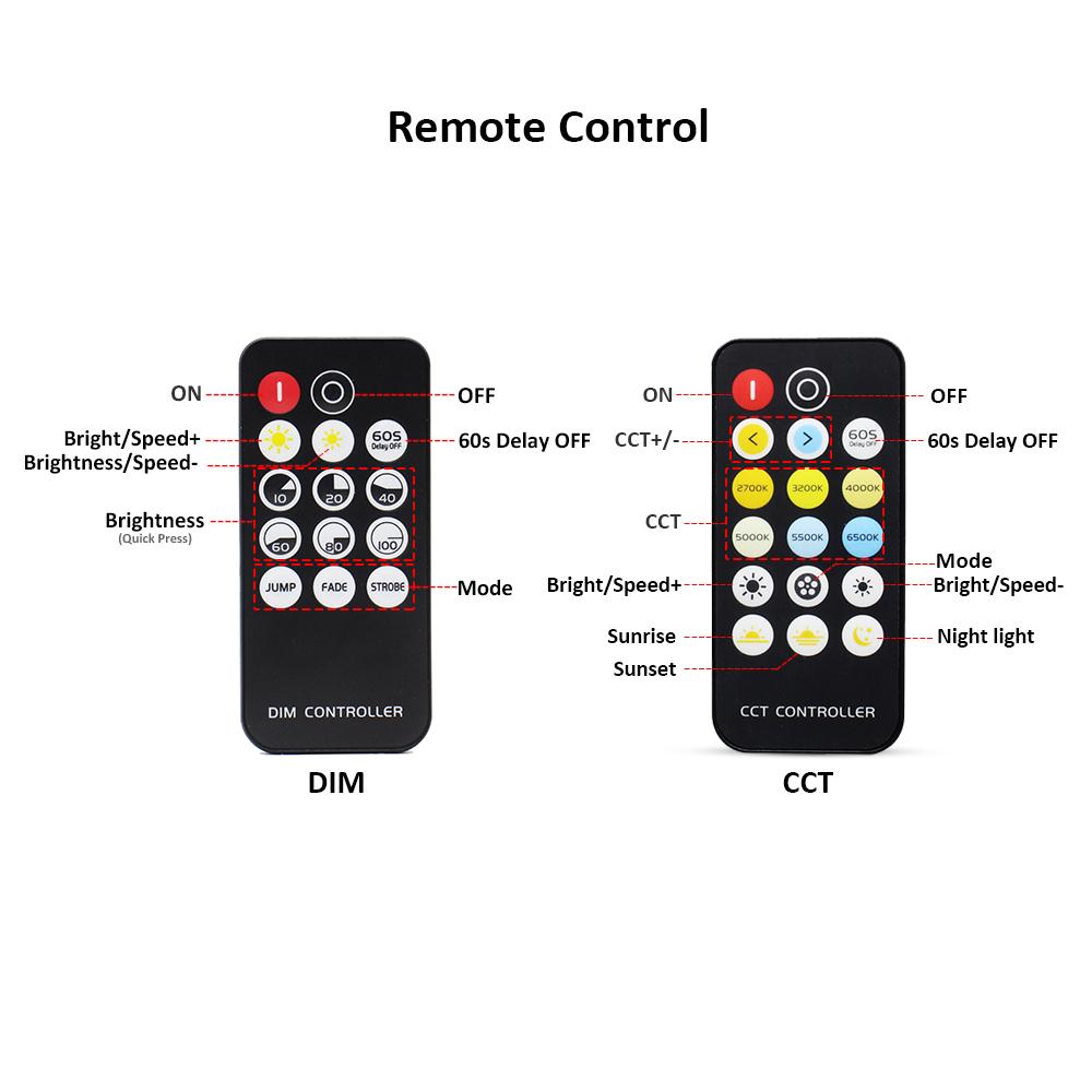 12V 4 Pin RGB 24V 5 Pin LED Kontrol Cihazı 14 Tuşlu 5V 28 Tuşlu RF Uzaktan Kumanda Tek Renk CCT RGB RGBW RGBCCT LED Şerit Işıklar için