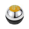 TUCKBOLD Manual Shift Knob for Fiat 500 1pc Durable Plastic Faux Leather Yellow 5-Speed 2007-2018 - - -