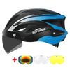 Superide Men Women Cycling Helmet With Goggles & Sun Visor Ultralight Mtb Bicycle Helmet Outdoor Road Bike Mountain Bike Helmet