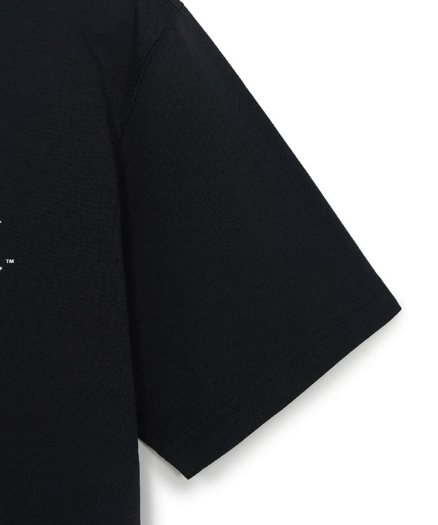 Emelbi Vintage Sportive Cursive Graphic Short Sleeve T-Shirt Ny (Black)