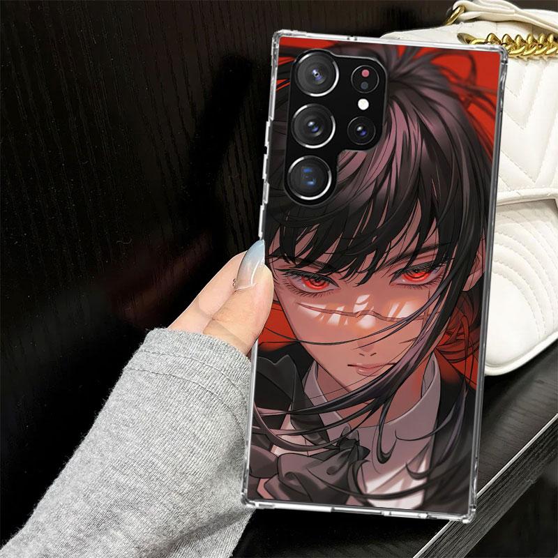 C-Chainsaw Man Yoru War Devil Hülle für Samsung Galaxy S25 S24 S23 S22 Ultra Weiche Handyhülle S25 Edge S21 Plus S20 FE S10 + Bla