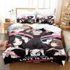 3D Print Anime Kawaii Girls Kaguya-sama Love is War Bedding Set Cartoon Anime three-piece set Adult Kid Bedroom Duvet cover Sets