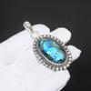Blue Fire Labradorite Gemstone Handmade 925 Sterling Silver Pendant For Gifts Pendant For Her