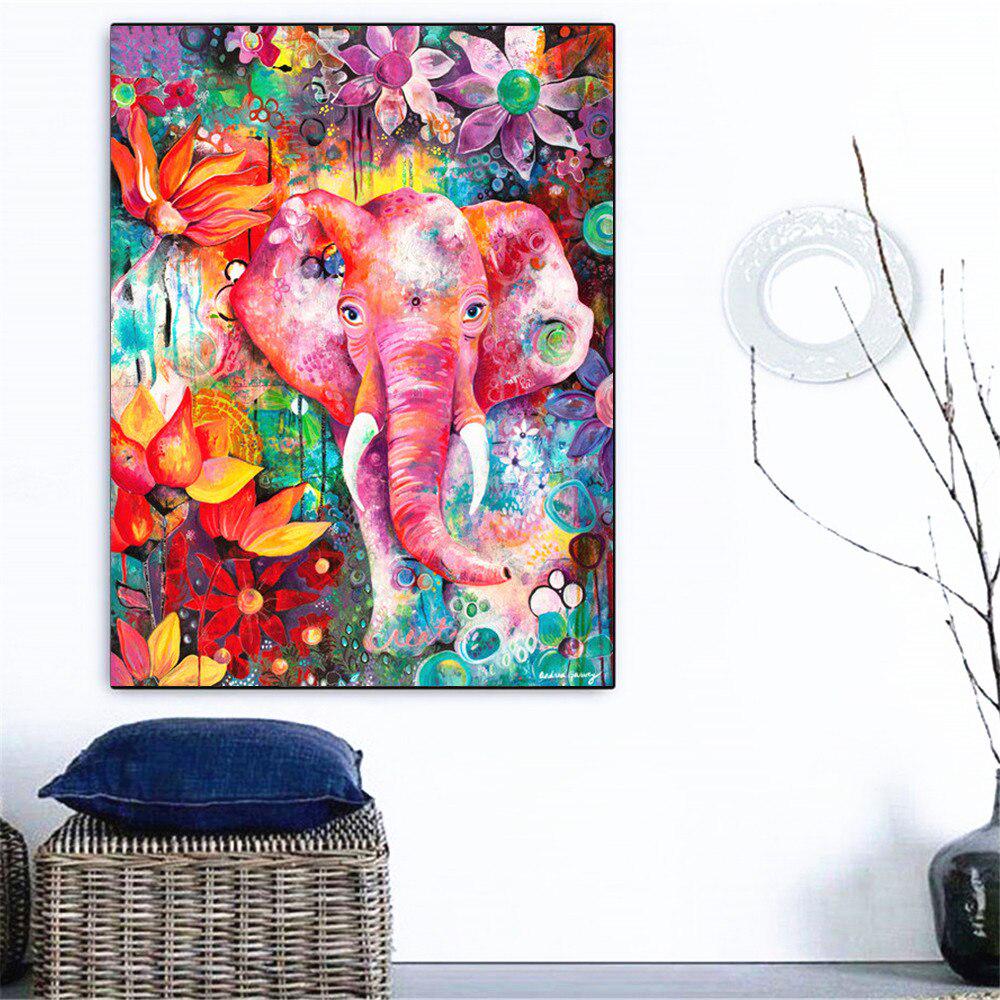 5D Diamantmalerei Vollrund Elefant Diamantstickerei Volle Anzeige Tier