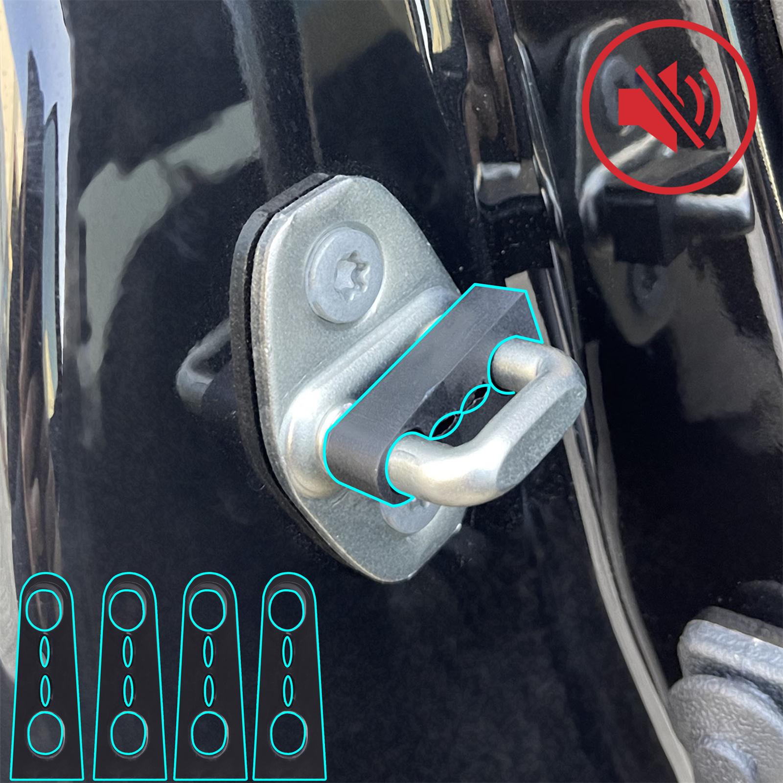 Ammortizzatore Acustico Per Serratura Auto - 4 Cuscinetti Fonoassorbenti Per Serratura, Set Di Riduttori Di Rumore In Gomma | Cuscinetti Di Protezione Per Porte Anteriori E Posteriori, Smorzatori
