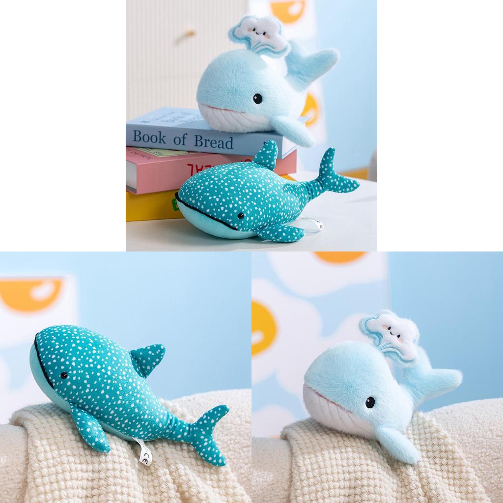 Whale Plush Toy For Kids Soft Cartoon Marine Animal Gift For Children