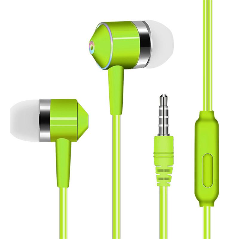 Universal 3.5mm Plug Wired In-ear Earbuds Portable Wire Control Mobile Phone Gaming Headset With
