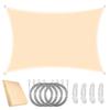 2/3/4/5/6M Waterproof Sun Shade Sail with Hardware Kits Rectangle UV Block Canopy Awning Outdoor Patio Garden Sun Shelter Tents