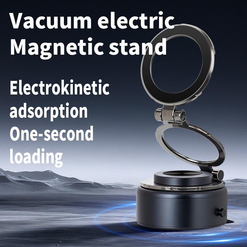 Magnetic Vacuum Phone Holder for Desktop, Wall, or Car Dashboard