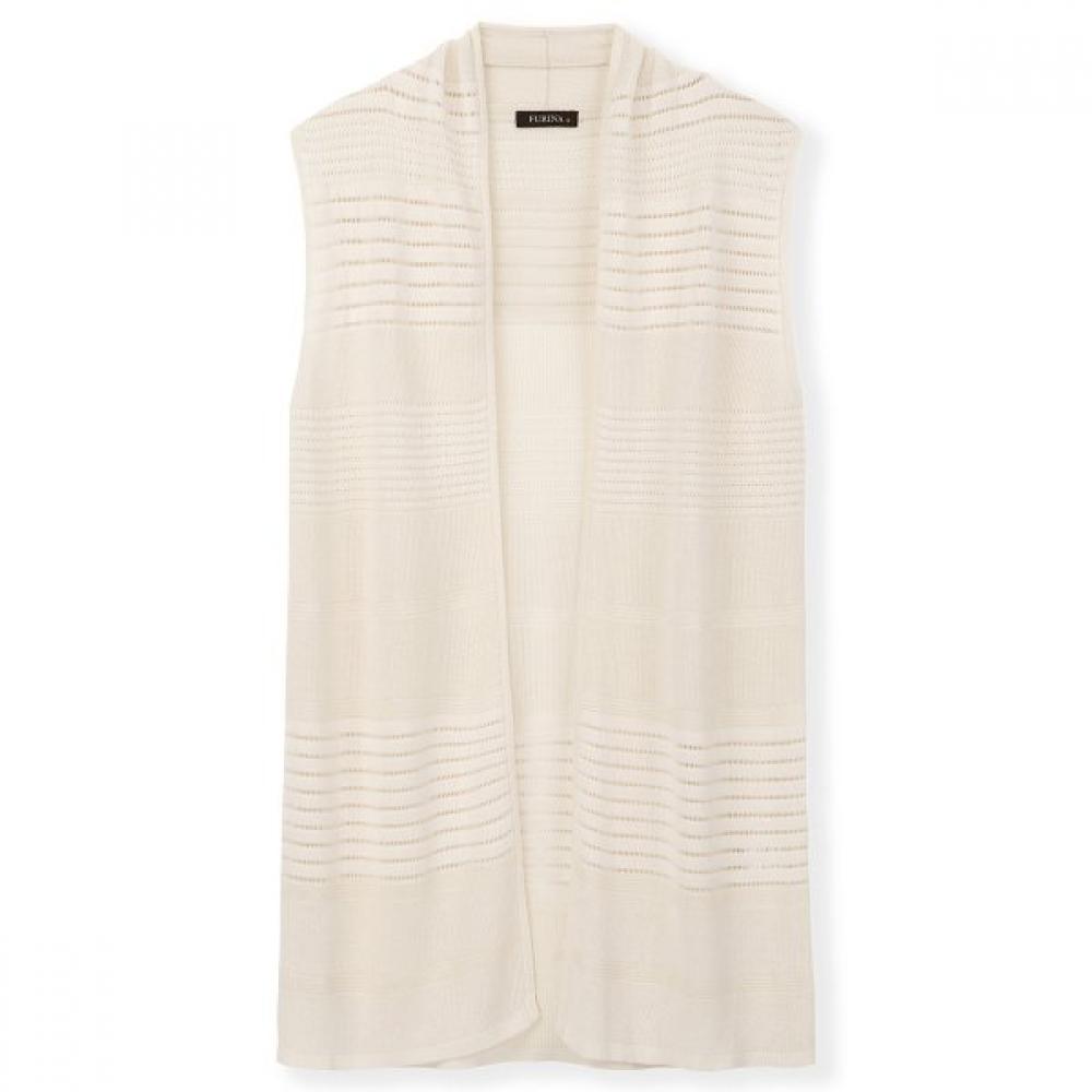 Furina Ice Cotton Stripe Knit Vest Italian light beige/M (90)