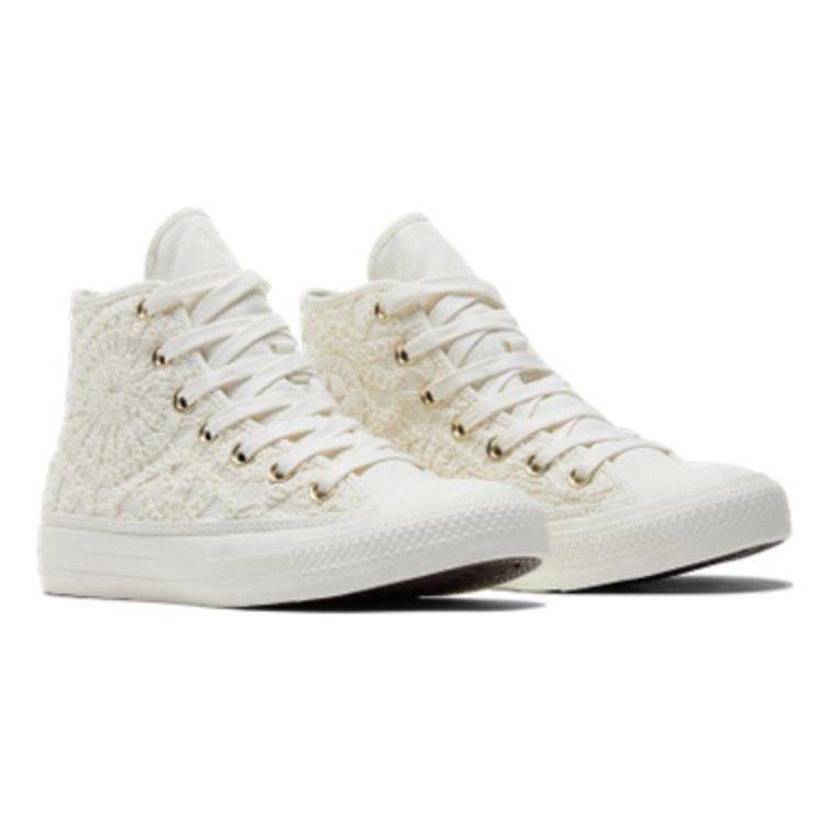 Converse Chuck Taylor All Star High Daisy Cord Unisex Sneakers Cream Egret Light-Gold A06114C