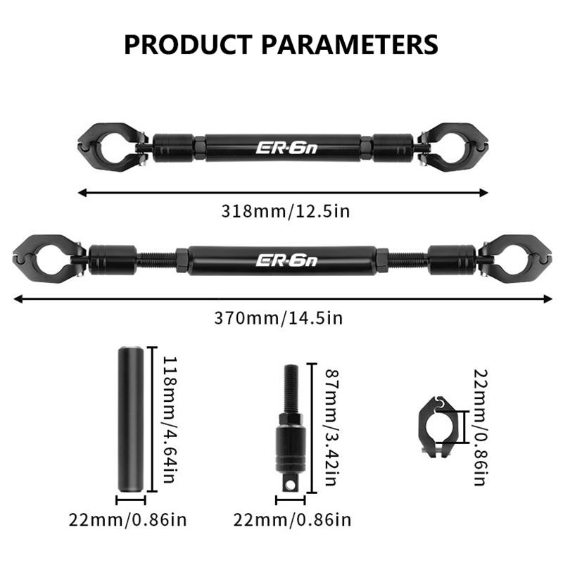 Pro Kawasaki ER6N ER 6N ER-6N 2006-2016 2013 2014 2015 Motocyklové příslušenství Vyvažovací tyč Řídítka Hrazda Páčky Držák telefonu
