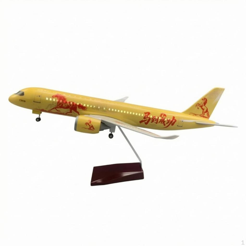 Passenger Jet Model Aircraft Plane with Stand Commemorative for Aviation Enthusiasts,