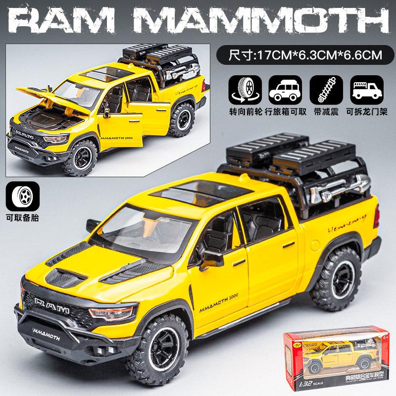 1:32 Dodge RAM Mammoth 1000 Hennessey Off Road Pick-up Modelový automobil Diecast ze slitiny Kovová Simulované vozidlo Domácí Trendy Dárek