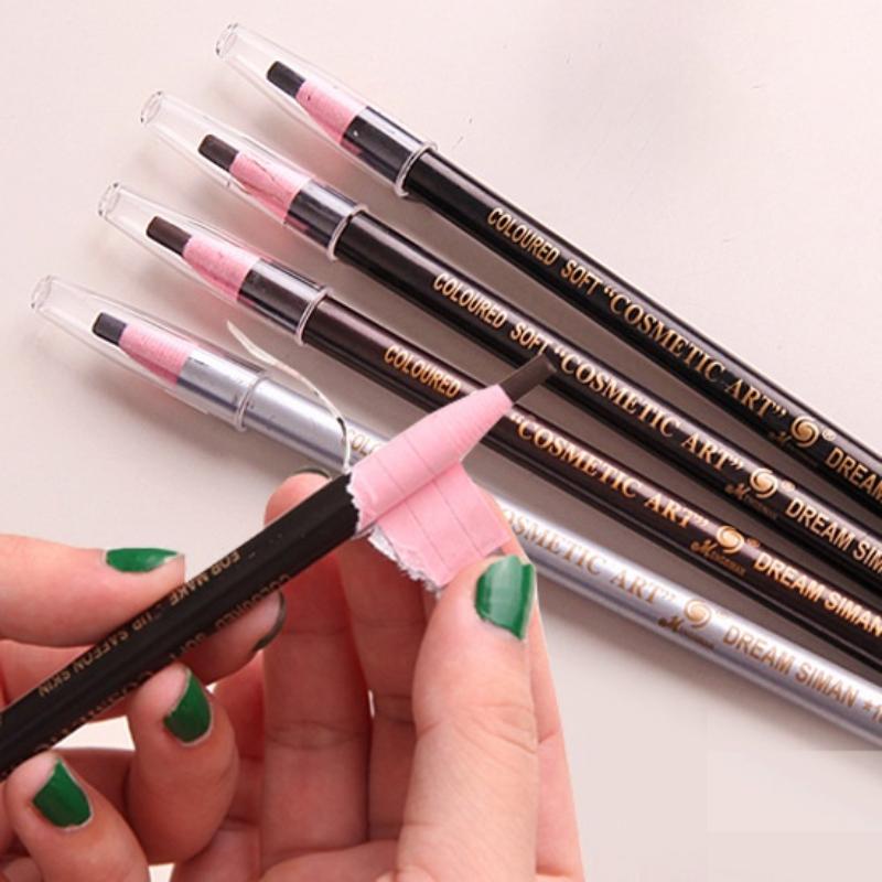 Women Waterproof and Smudge-free Eyebrow Pencil Professional Makeup Artist Eyebrow Pencil Easy-to-apply Pull Wire Eyebrow Pencil