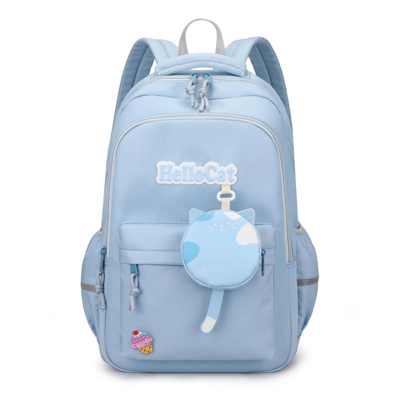 Schoolbag Girl's Nylon Colorblock Backpack