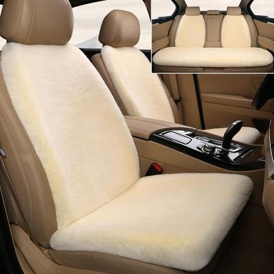 Winter Plush Car Seat Cushion Set - 7-piece Rabbit Fur Warmth