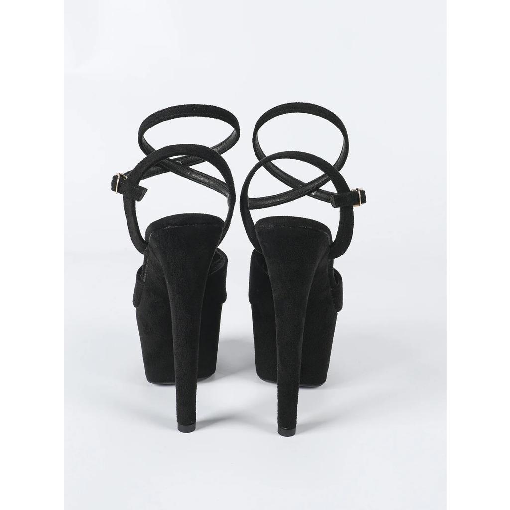 17cm Sexy Suede Nightclub Pole Dance Super High Heels Hate Sky High Model Catwalk LFD-181-Q36