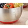 Ladfrol Stainless Steel Mixing Bowl, Deep, Non-Slip, Commercial-Grade (No Lid) (Salad Bowl with No Handle or Nozzle - 304cm, 24cm)