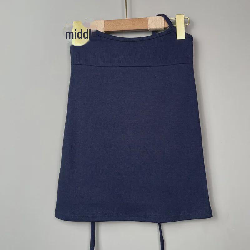 

Корейская сексуальная юбка-халтер с запахом на бедрах Dongdaemun One Size королевский синий