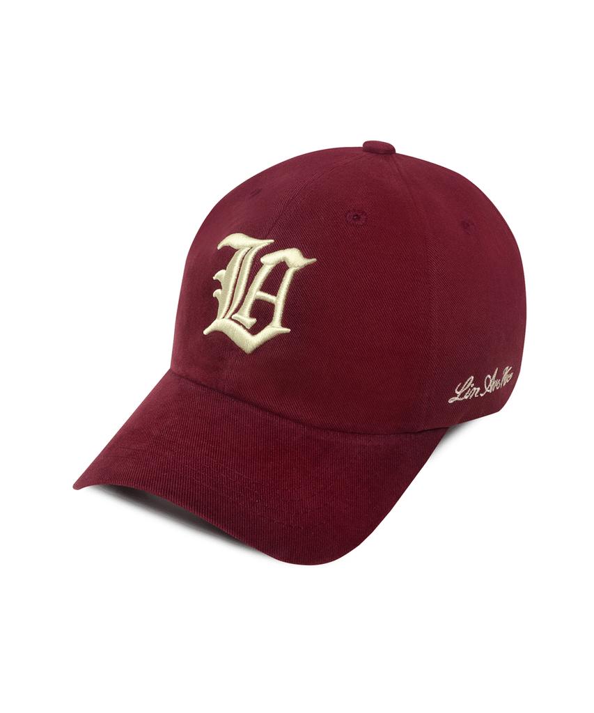 Line Binyu New La Bold Cotton Ball Cap - Burgundy