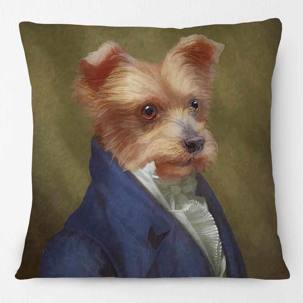 Federa Cuscino Pittura Ritratto Animali Cani Corte Reale Europea Cuscino Decorativo Gatto Vintage per Divano