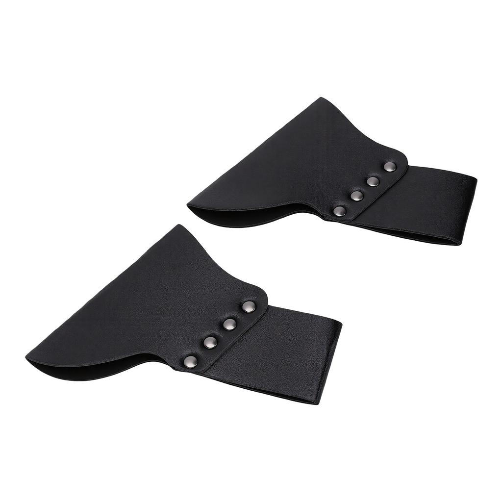 2 Pcs PU Leather Sword Sheath Medieval Sword Holster Adjustable Waist Hanger for Cosplay
