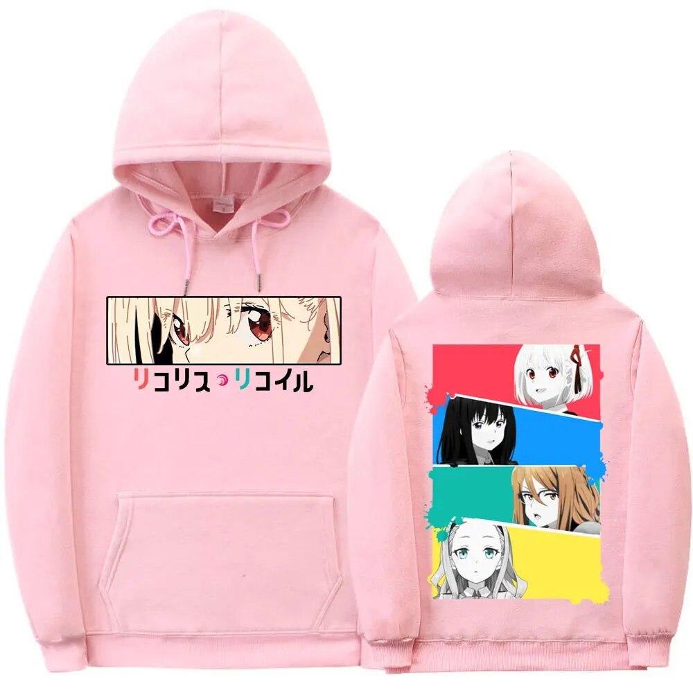 Manga Lycoris Recoil Chisato Nishikigi Takina Inoue Printed Hoodie Anime Unisex Women Fleece Hoodies Fashion Sportswear Sweatshirt