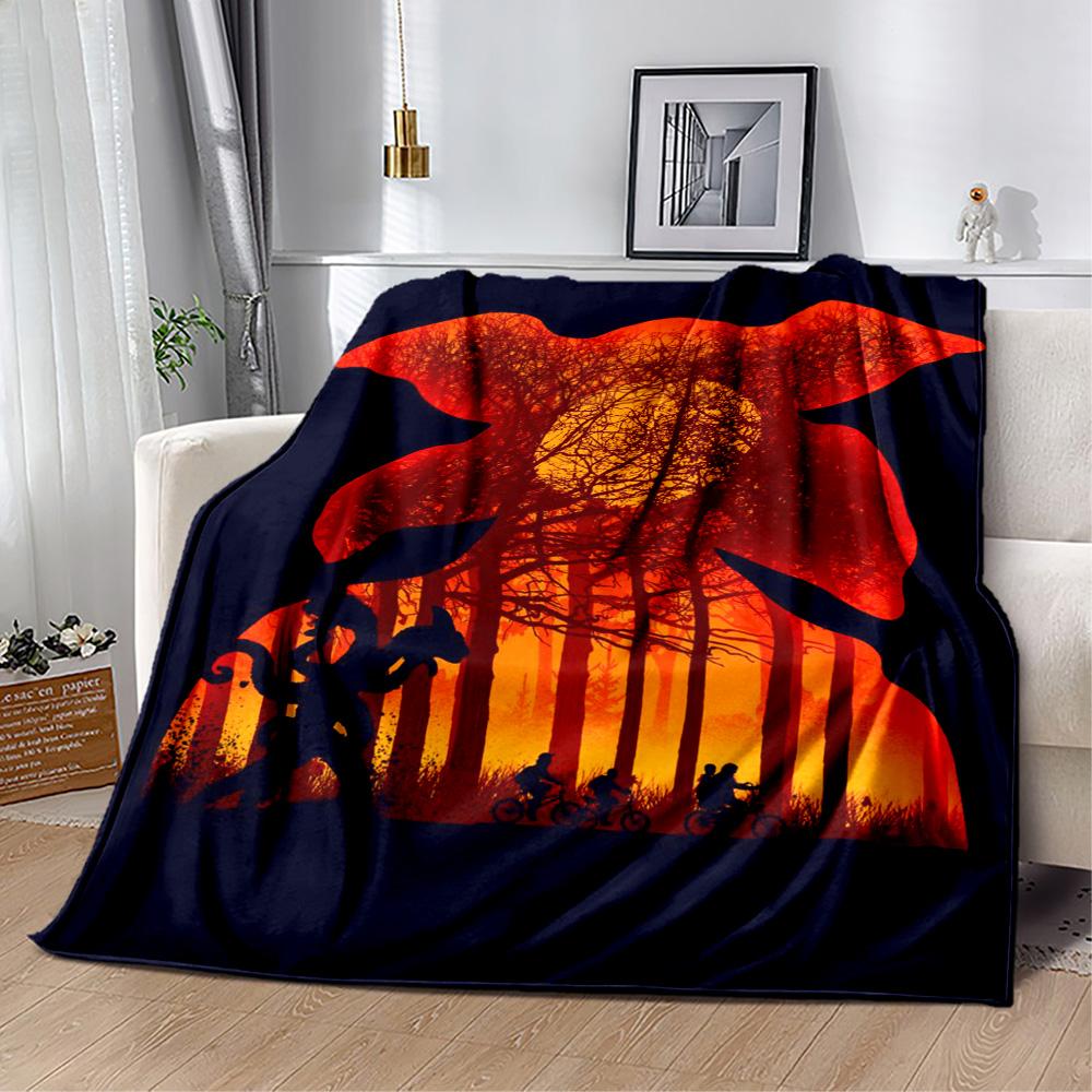 Stranger Things Blanket Suitable for sofas,travel, living rooms also a good gift for friends and family Suitable for all seasons.