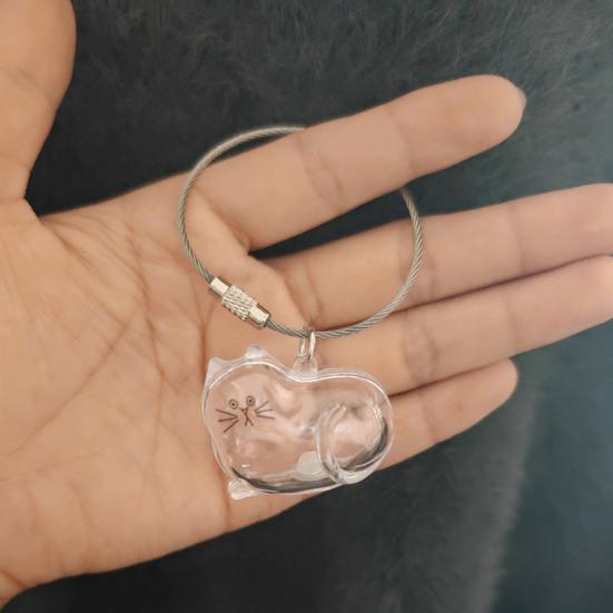 Bottiglia per Conservare Peli di Gatto Trasparente Portachiavi Ricordo di Pelo di Animale Domestico per Collezionare Peli di Gatto Cane Urna Memoriale per Animali Domestici per Amanti dei Gatti