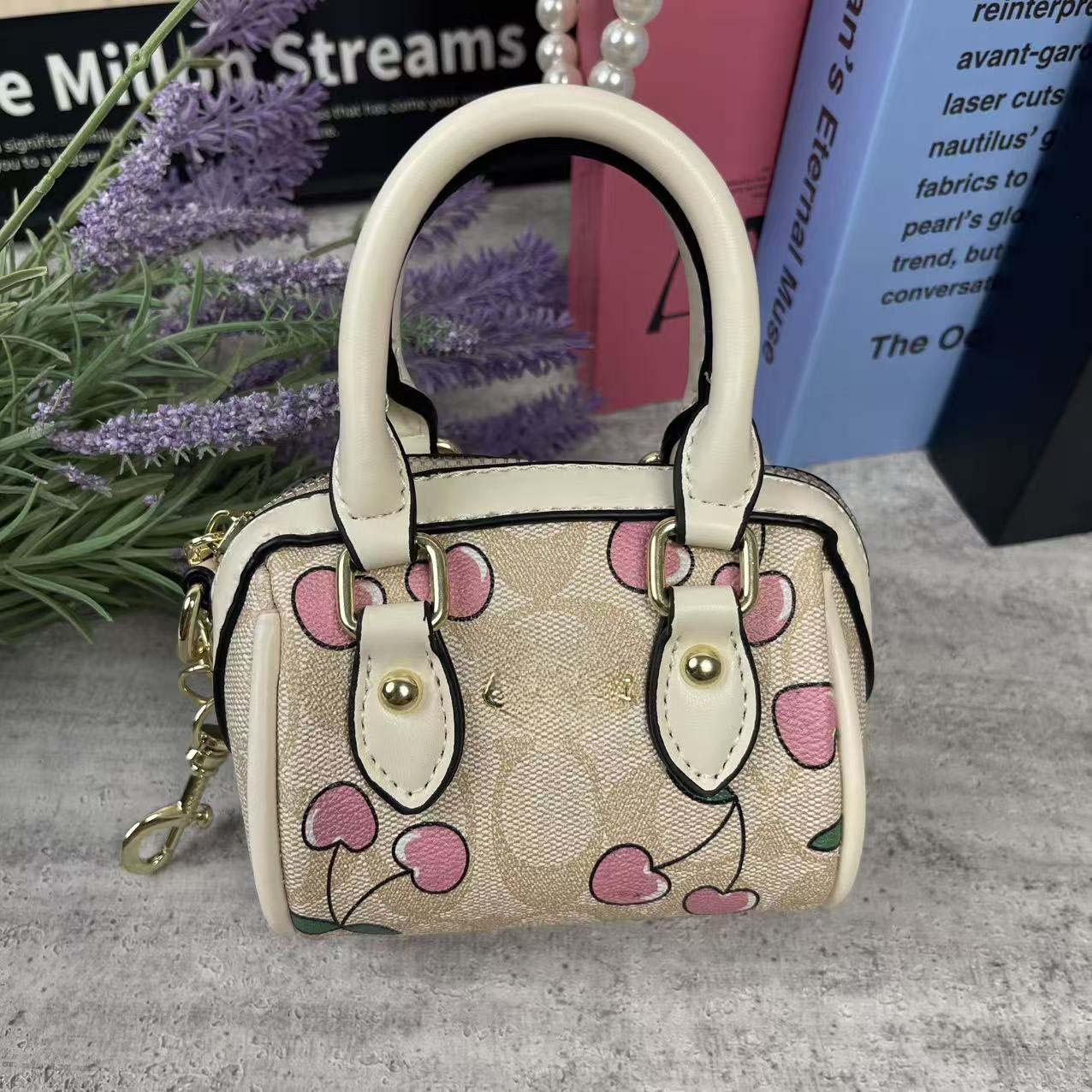 

2025 Мини-сумка-бостон большого объема, на подмышку, кроссбоди для женщин вишня