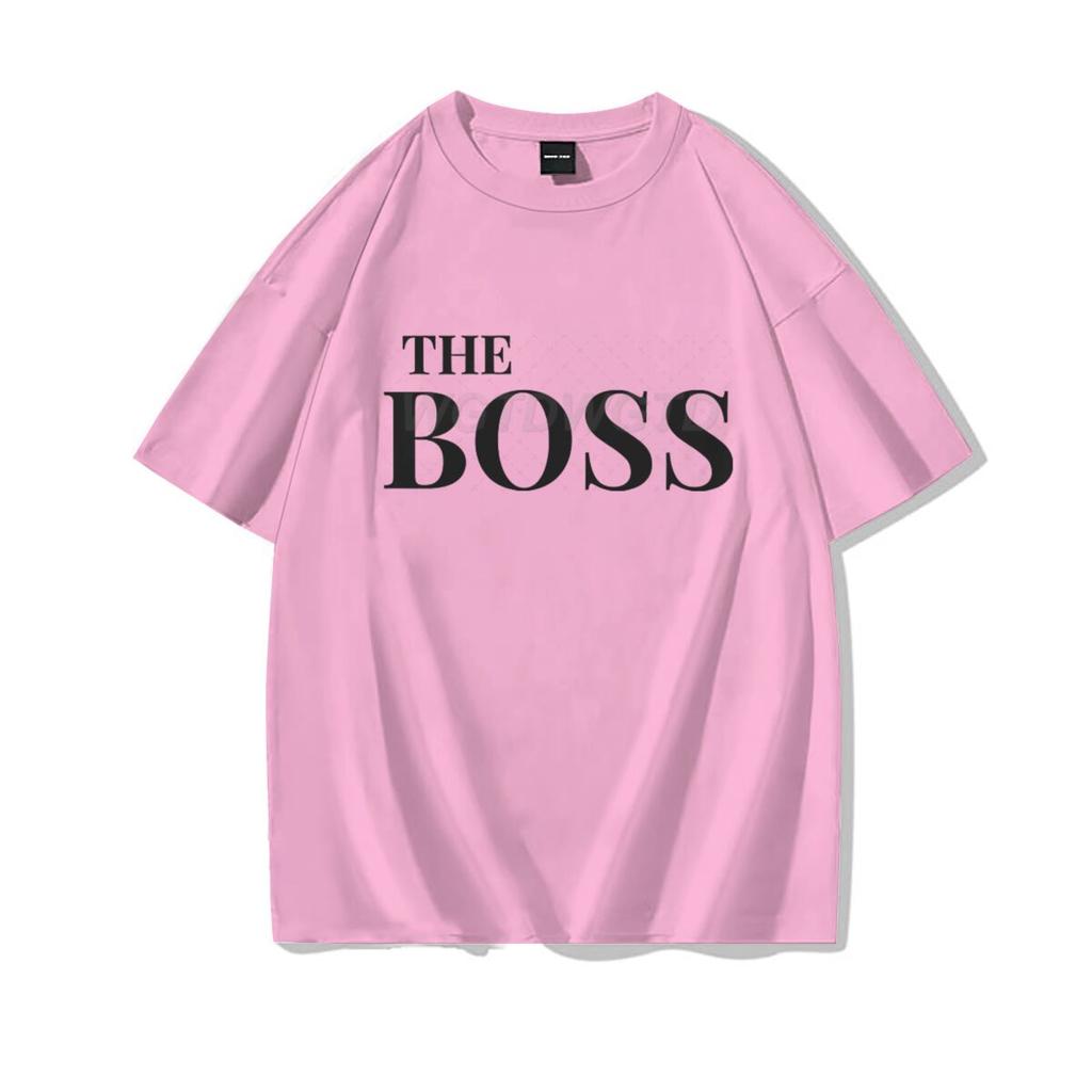 The Boss  The Real Boss Matching Tshirts Couples Matching Outfits Gifts Funny Letter Print Valentines Day Unisex Women Clothing