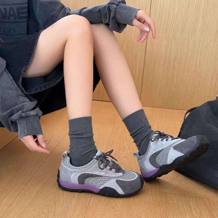 Retro German training shoes women's 2025 new autumn mesh breathable sports and leisure shoes flat-bottomed small Forrest Gump shoes