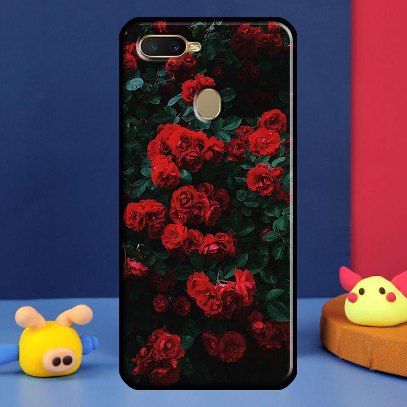 Red Rose Flower For Oppo A54 A57 S A78 A58 A98 A5 A9 A91 A15 A16 A17 A52 A72 A76 A96 A74 A94 A77 Phone Case