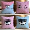 Hot C-CChiara Ferragni Cushion Cover Soft Washable Pillow Case Multi-Scene for Couch Bed Travel Office Use