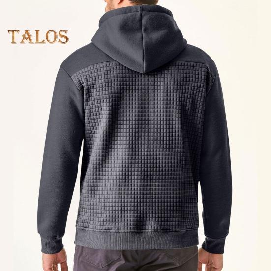 Осень-зима Толстовка с капюшоном с вафельной текстурой — фото 4