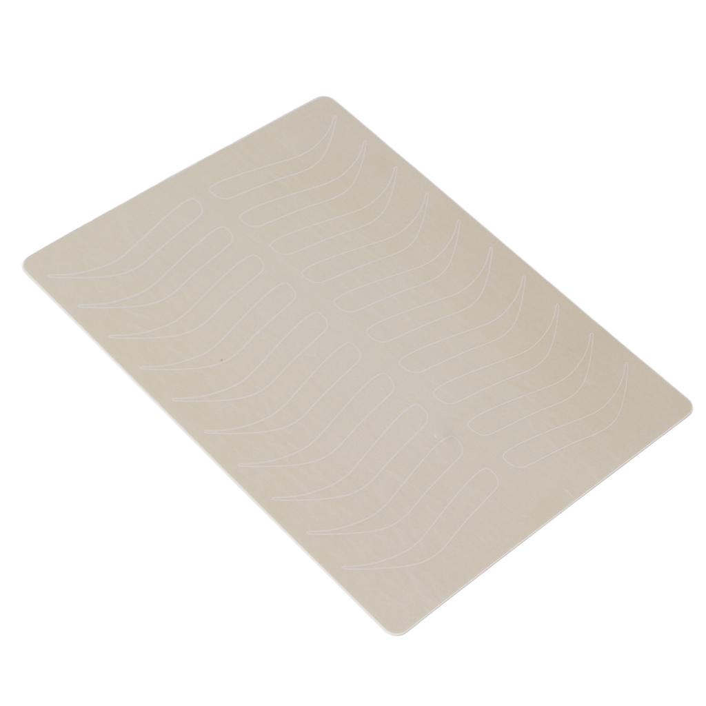 10pcs Eyebrow Tattoo Line Practice Skin Pigment Free Rubber Microblading Practice Skin for Beginners 2.56in Width