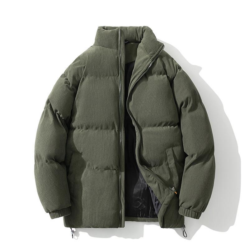 Giacca Invernale da Uomo Velluto a Coste Imbottita in Cotone Calda Parka Autunno Piumino Maschile Vintage Coreano Uomo Termico Antivento Abbigliamento