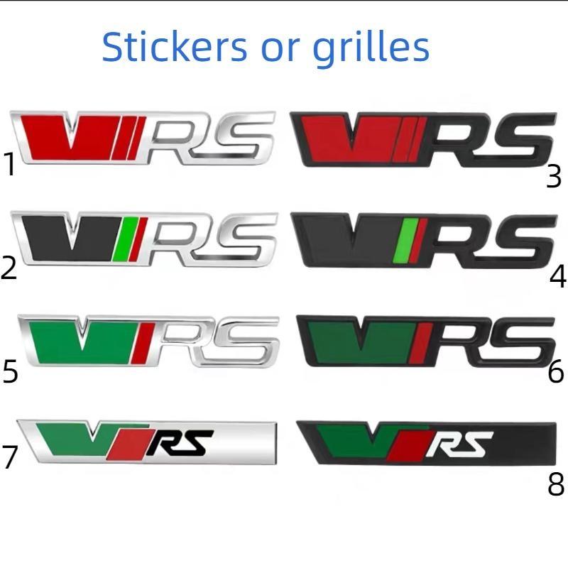 For Skoda 2 A7 Tour RS Octavia Fabia 1 Rapid Kodiaq Yeti Karoq Superb Metal Auto Front Grille Emblem Car Stickers Accessories