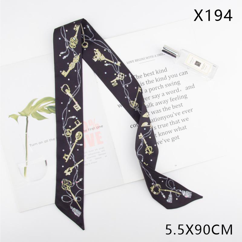 Versatile Vintage Silk Scarf: Hair Tie, Headband, Bag Accessory