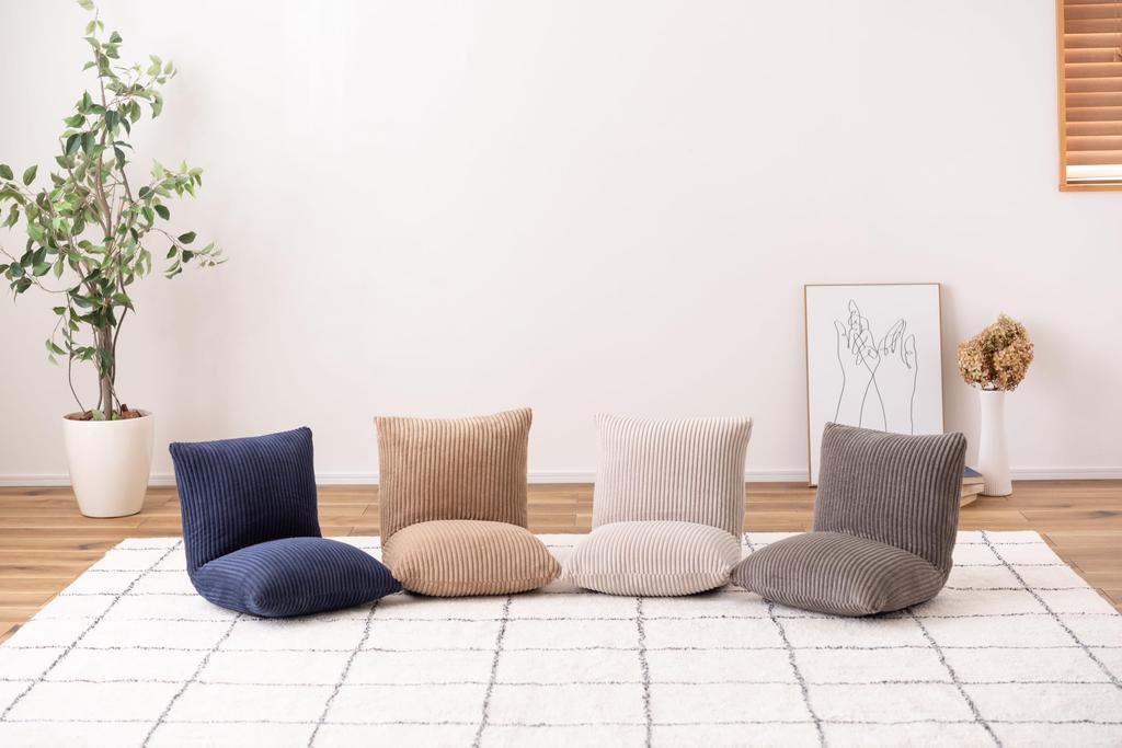 Azumaya-kk Kakkun Recliner, Navy, 38cm Wide X 38-45cm Deep X 36cm High, RKC-627NV