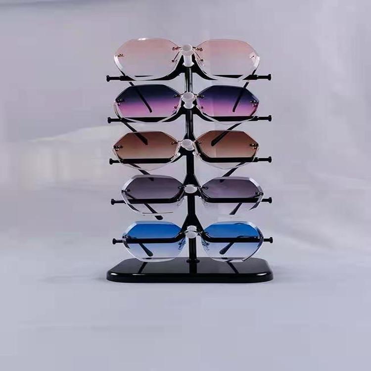 Rotating Eyeglasses Display Rack for 5 Pairs - Removable Storage Stand