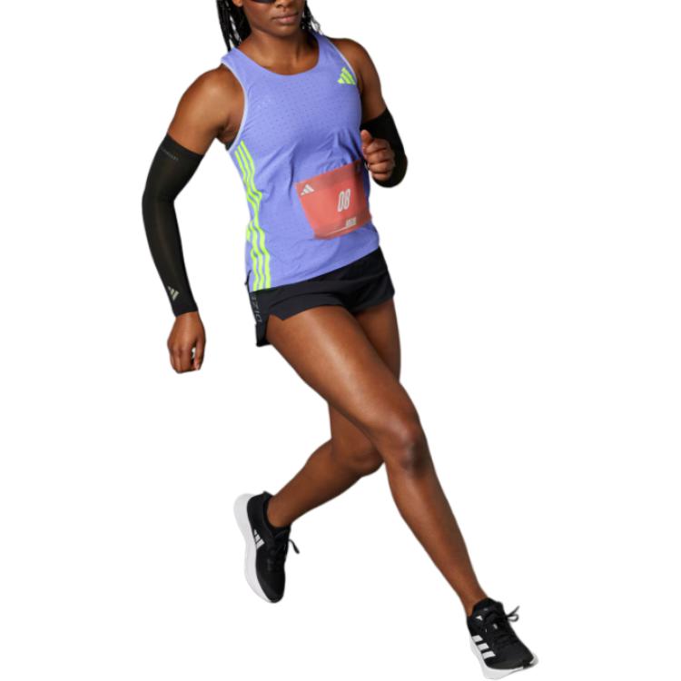 Adidas Adizero Running Tank Top Soft Comfortable Breathable Sports Vest Women tops Blue IT4561