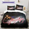 1 Stück Johnny Hallyday Muster Bettwäsche Steppdecke Set Bettbezug Kissenbezug Heimdekoration Geburtstagsgeschenk (1 Bettbezug + 2 Kissenbezüge, ohne Füllung)