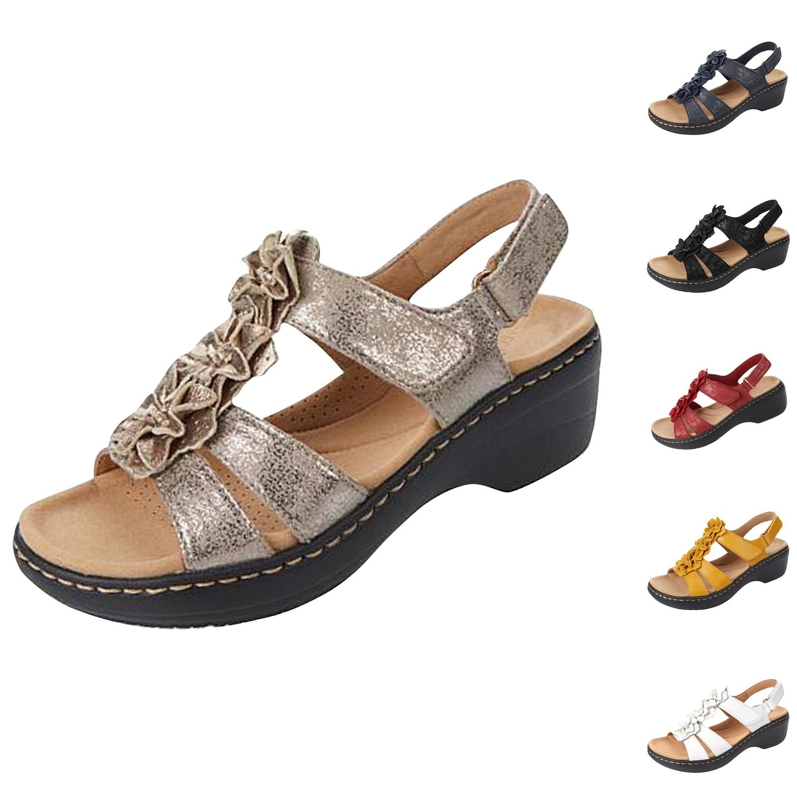 

Женские летние сандалии Повседневные сандалии на танкетке с вырезами 38 синий