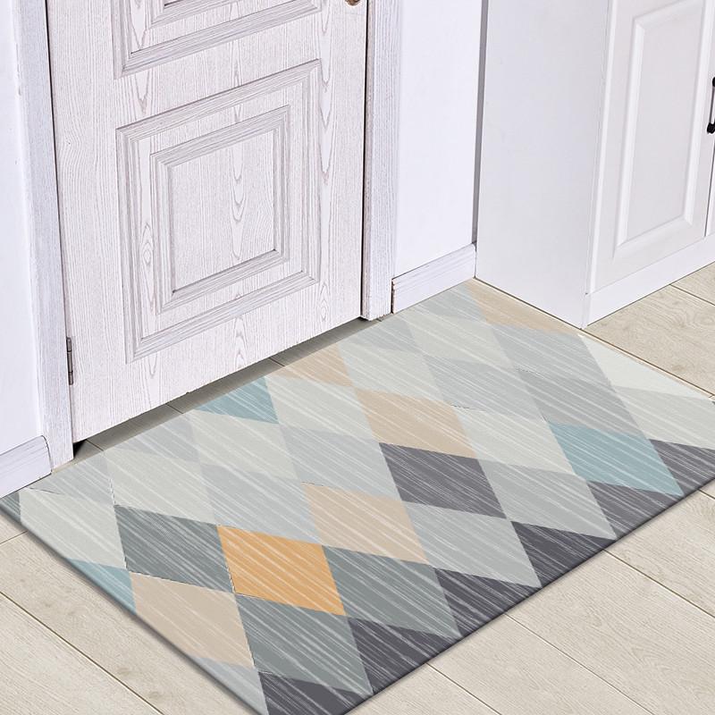 Nordic Light Luxury Non-Slip Entrance Mats - Machine Washable, Dirt-Resistant Floor and Door Carpets for Home.